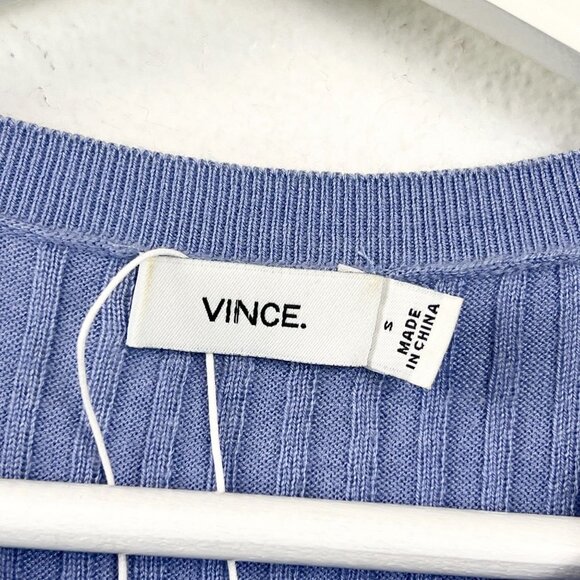 NWT VINCE Ribbed Henley T-shirt - Picture 8 of 10